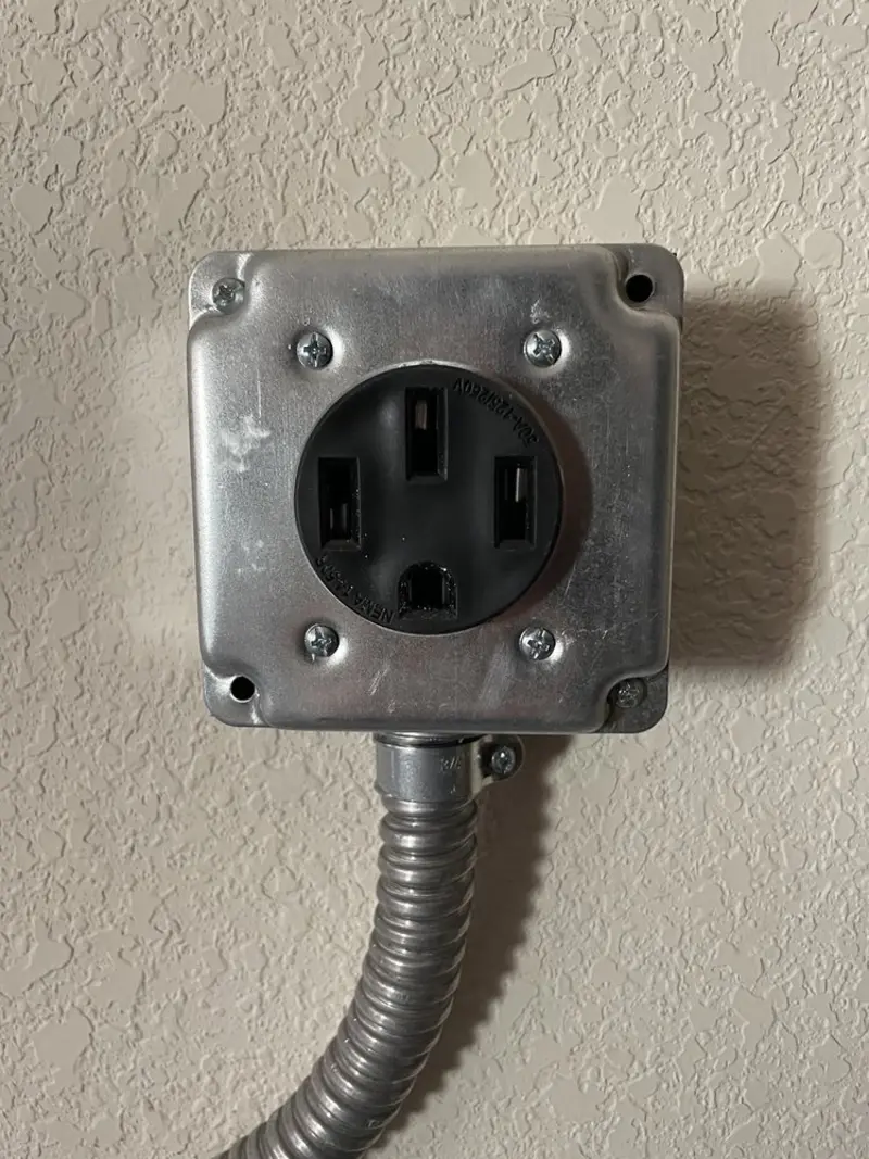NEMA 14-50 outlet installed for Smart Home Electrical in Cottonwood Heights